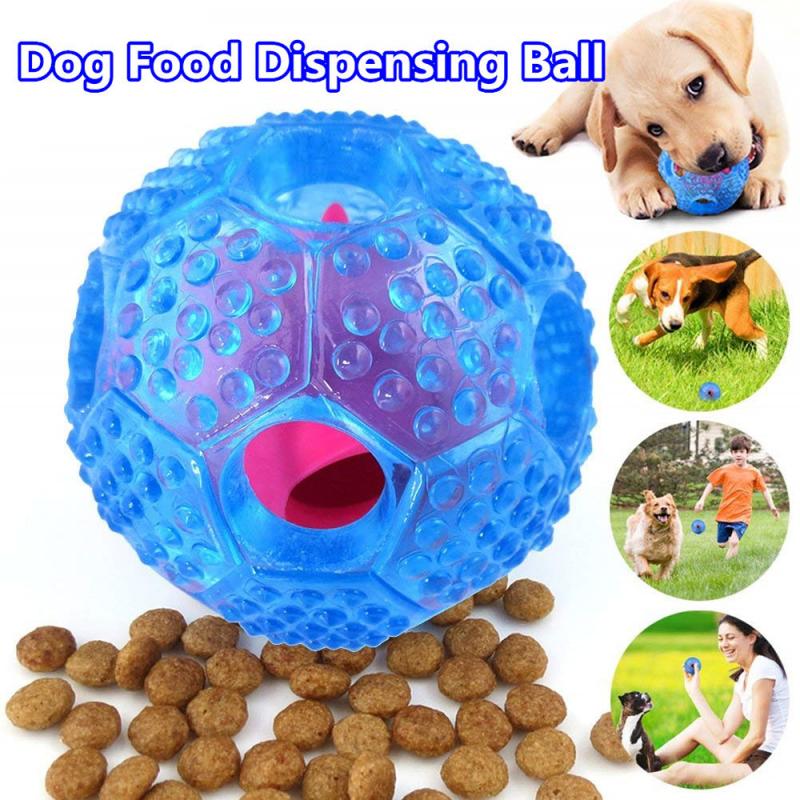 Rubber Dog Pet Chew Dispensing Toy Food Dispenser Ball Bite Cleaning Teeth Non-toxic Dog Supplies Hot Sale New